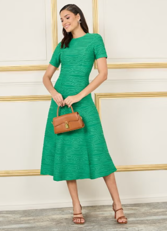 Textured Knit Midi Dress