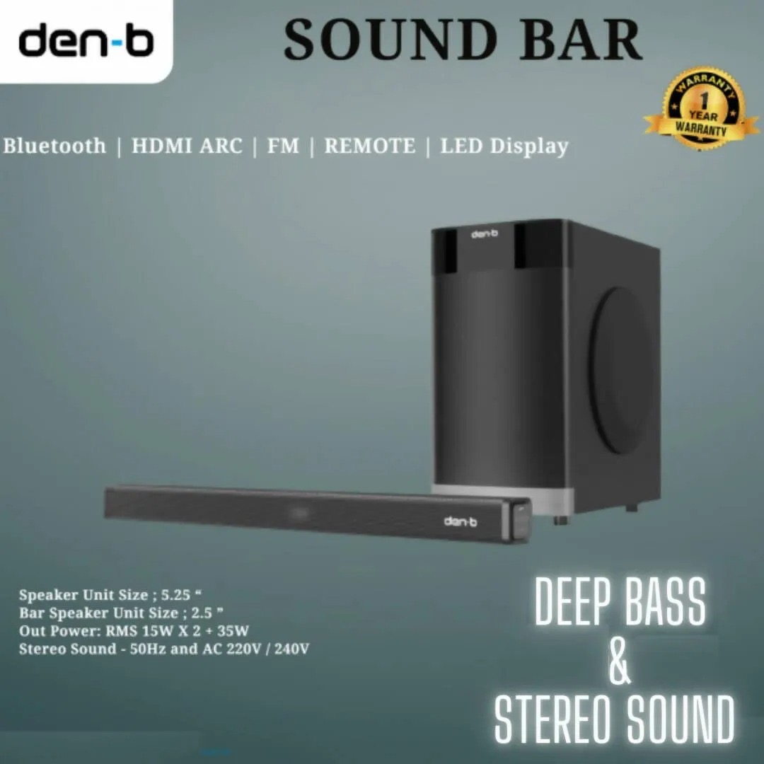 Den-B ZT Sound Bar with Subwoofer