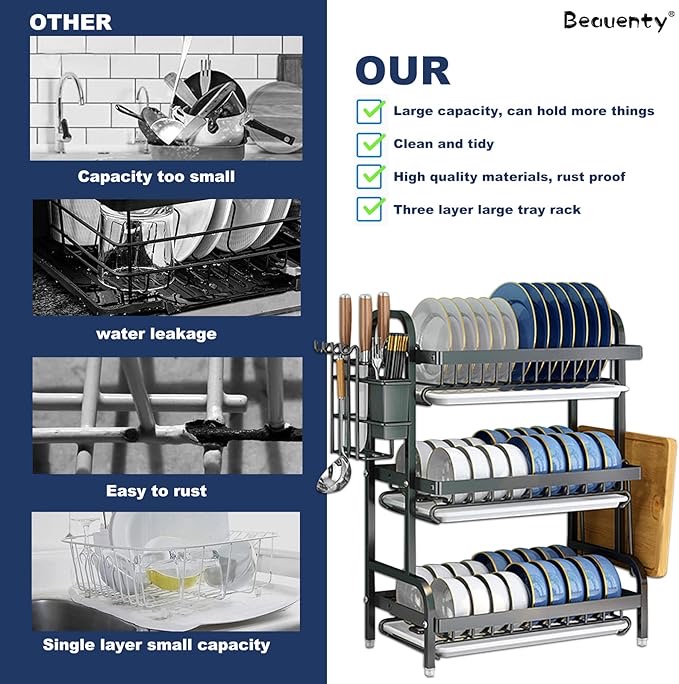 3 Tier Dish Drying Rack